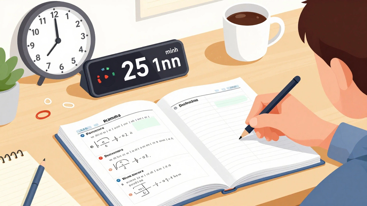 Student using Pomodoro technique for JEE study schedule