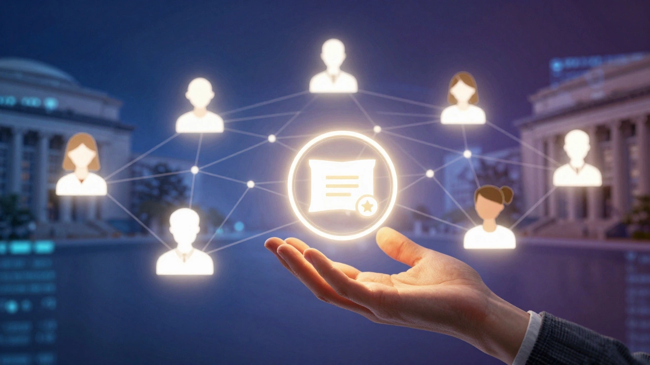 Digital art of learners connecting in a virtual network for skill growth