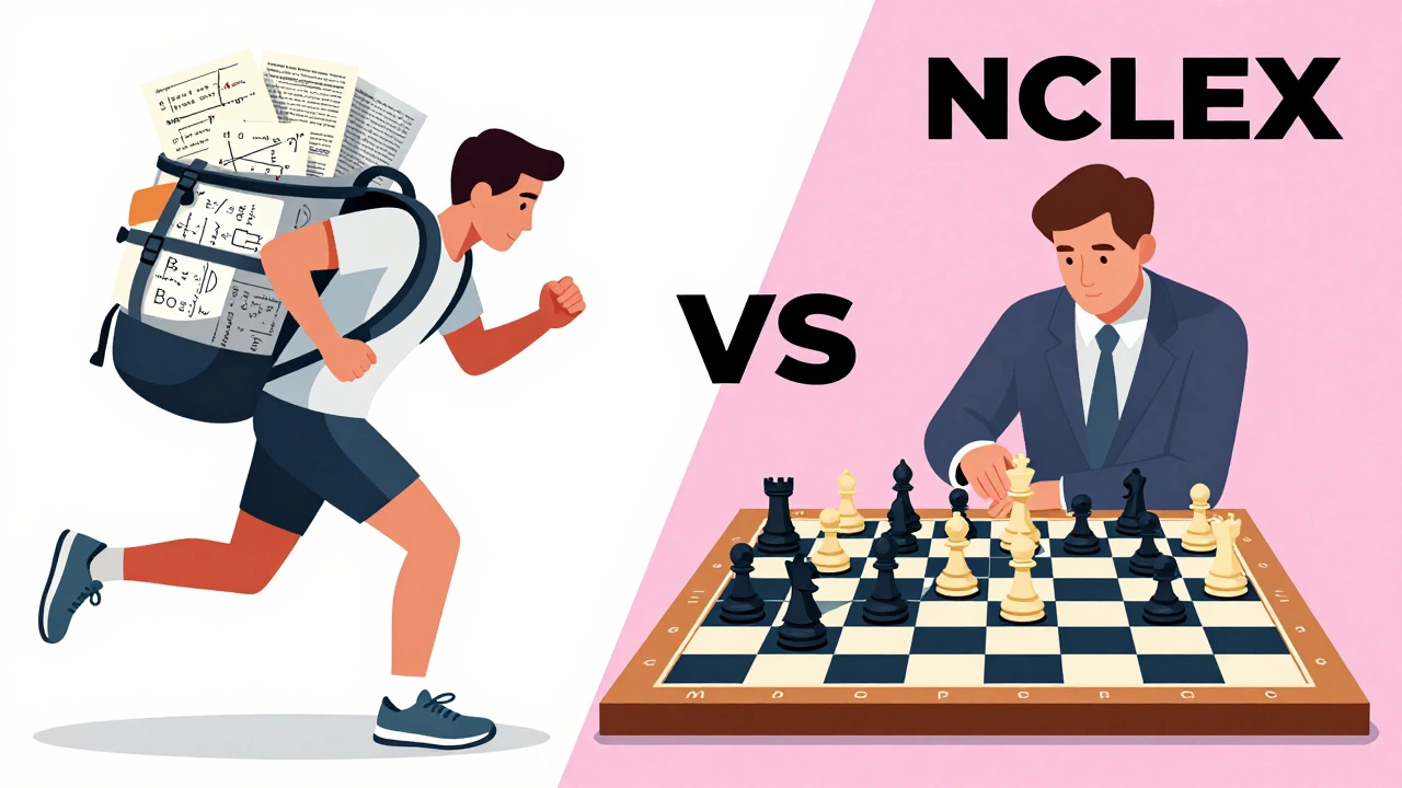 Metaphor showing MCAT endurance and NCLEX adaptive decision making