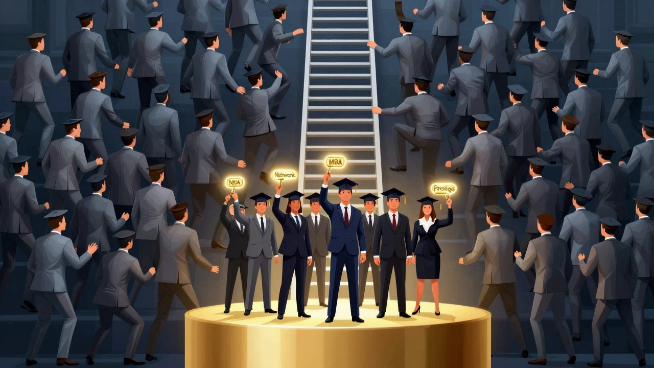 Elite grads on pedestal vs crowded ladder