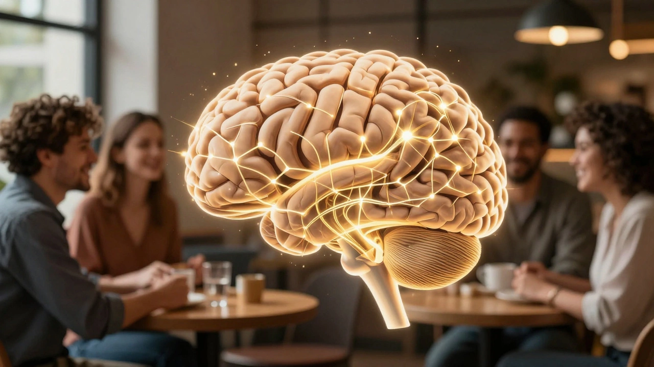 Glowing brain neural pathways symbolizing fluency