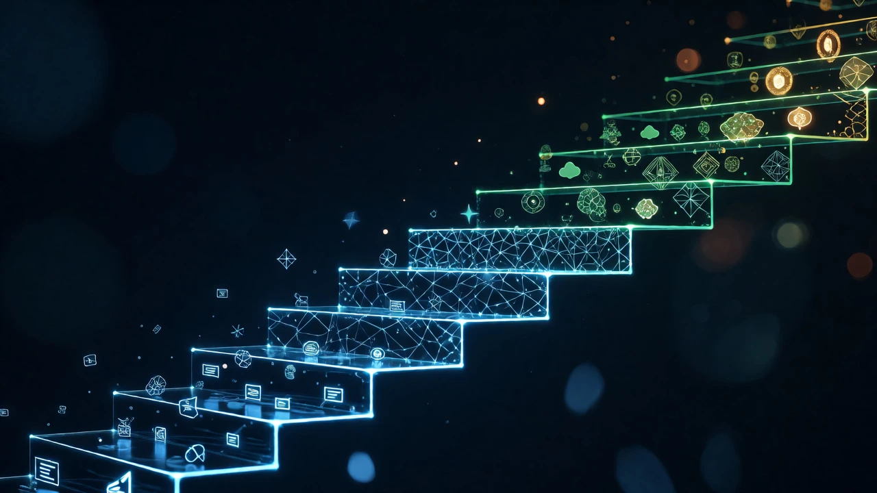 Conceptual art showing career growth through specialized Python skills