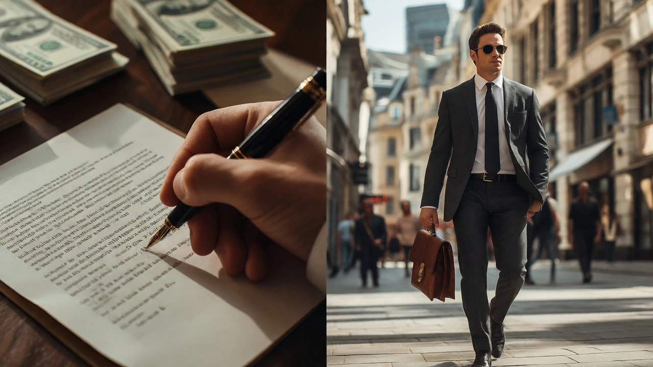 Split image showing MBA costs versus career mobility benefits